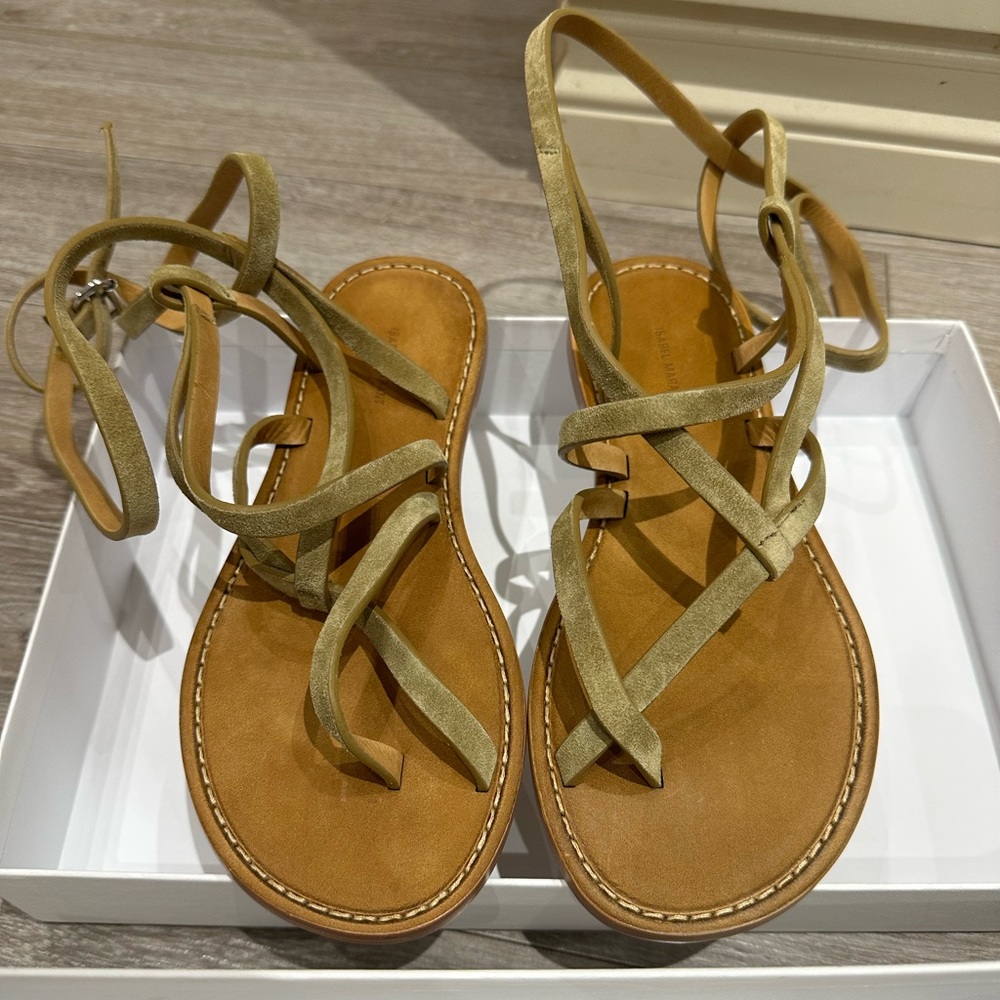Isabel marant velvet capri sandals